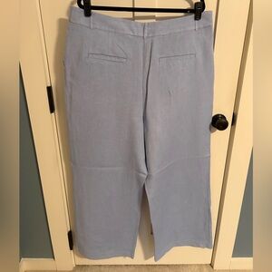 LOFT Soft Blue Linen Trousers